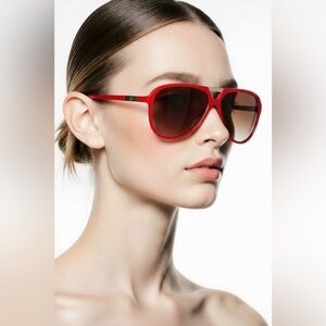 Red frame sunglasses